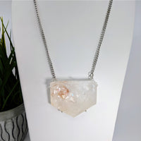 Thumbnail for Clear Quartz 2’’ Flat Point 18’’ Necklace Silver