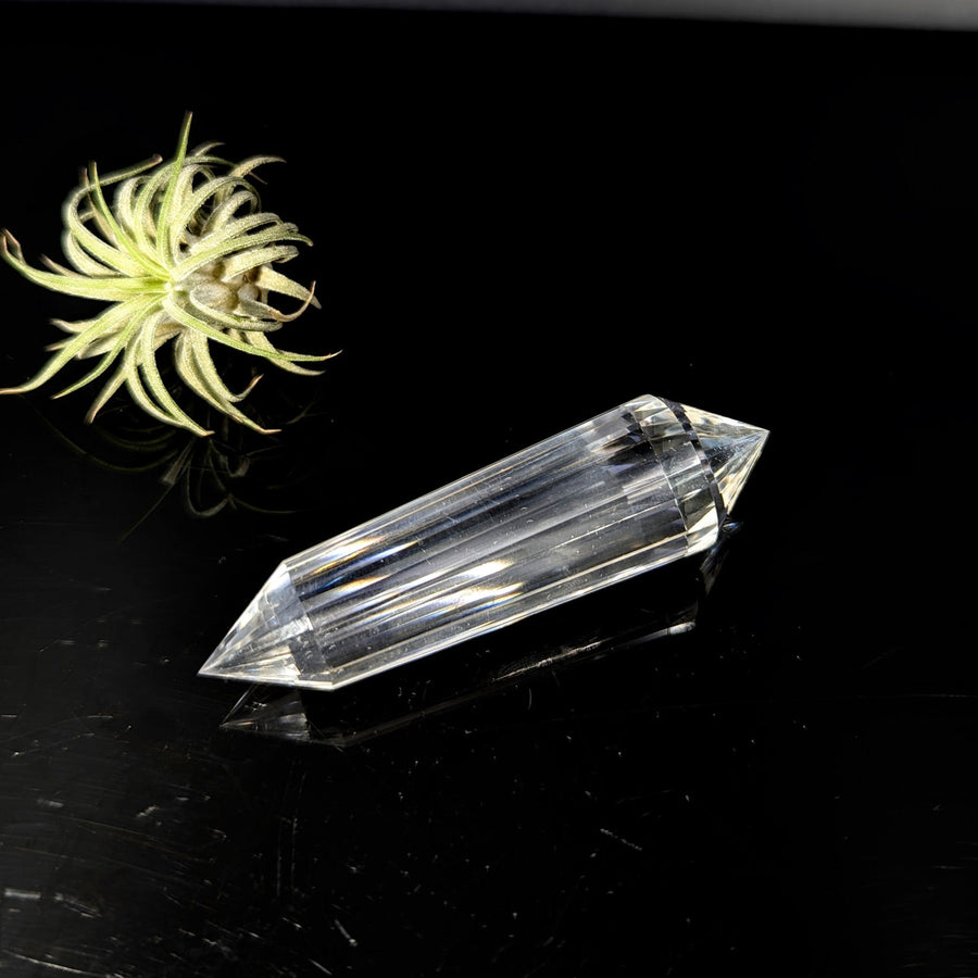 Clear Double-Terminated Quartz Crystal 3-inch 24-Facet Vogel Wand LV8839