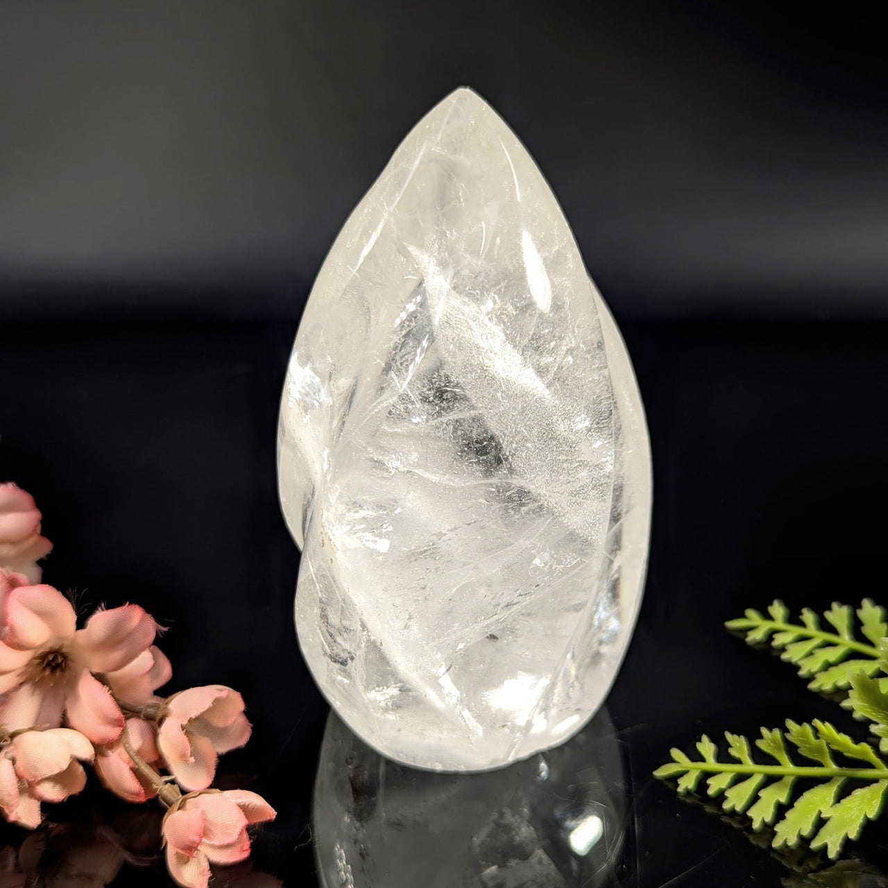 Clear quartz 4.8-inch twist freeform #BC1124 teardrop crystal