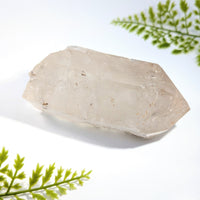 Clear quartz 5.2 natural point translucent pale crystal with natural facets and subtle internal inclusions