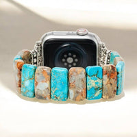Coastal Jasper Stretch Apple Watch Strap #BC0534