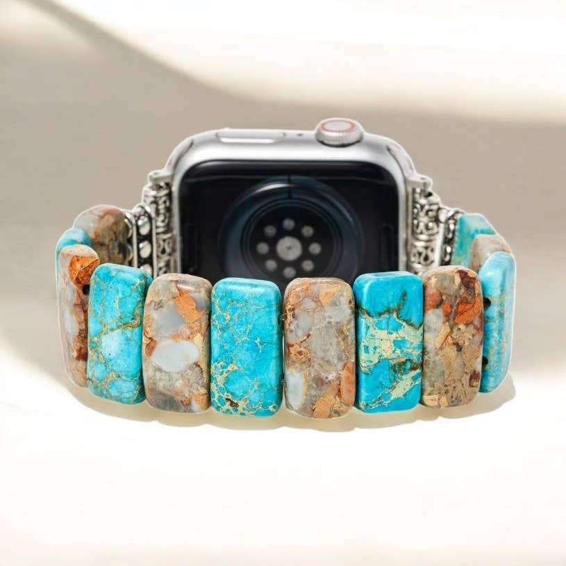 Coastal Jasper Stretch Apple Watch Strap #BC0534