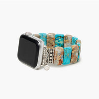 Coastal Jasper Stretch Apple Watch Strap #BC0534