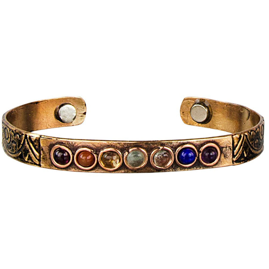Copper Chakra Bracelet with Magnets, Stylish Jewelry for Energy Balance