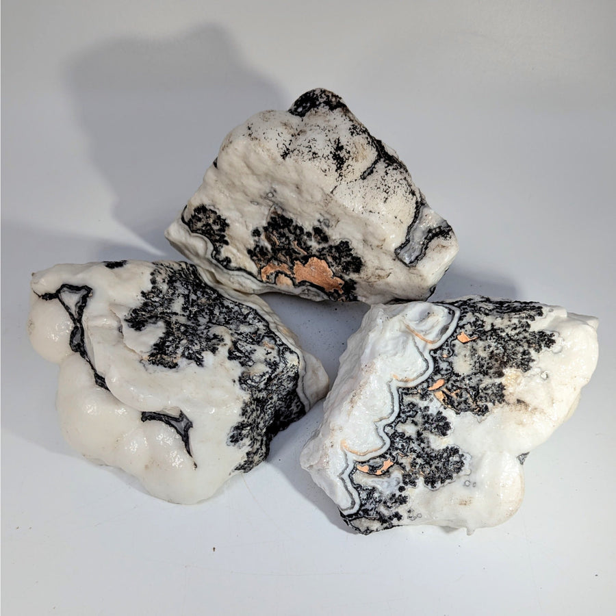 Cotton Candy 5’’ Calcite Rough #BC0716 with white, black, copper minerals