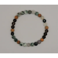 Courage Beaded Bracelet #LV9553 in multicolored agate, quartz, sandalwood
