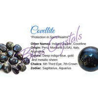 Covellite Crystal Information Card Double sided #HC185 $1.25