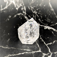 Clear faceted hexagonal quartz crystal generator tower 1.75in #BC0815