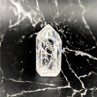 Crackle quartz 2.85-inch faceted generator tower crystal #BC0810
