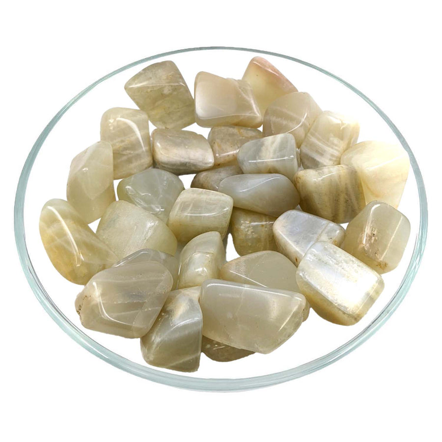 Cream Moonstone Tumbled Stone #SK6173 - $3.95