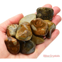 CROP CIRCLE Flint Tumbled Stone aka Crop Circle Stone