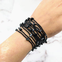 Thumbnail for The Black Bea Crystal Beaded 12 Strand 8’ Bracelet with Magnet Clasp #LV1805