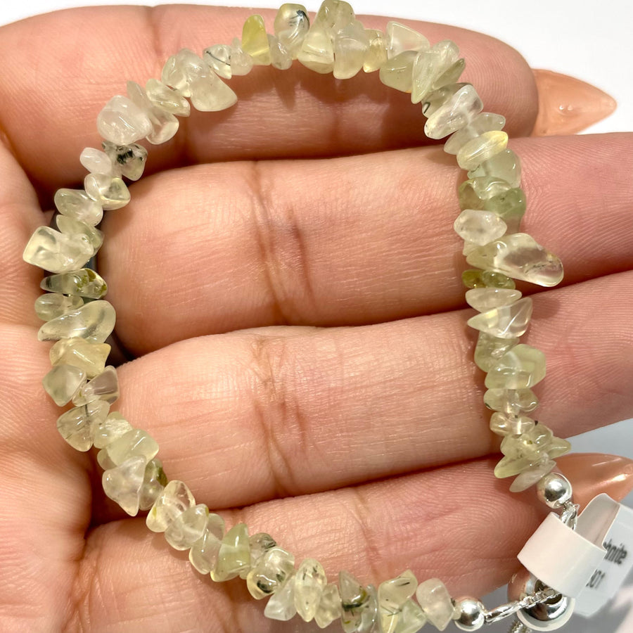 Crystal Chip Adjustable Chain 6’’ Bracelet #J801