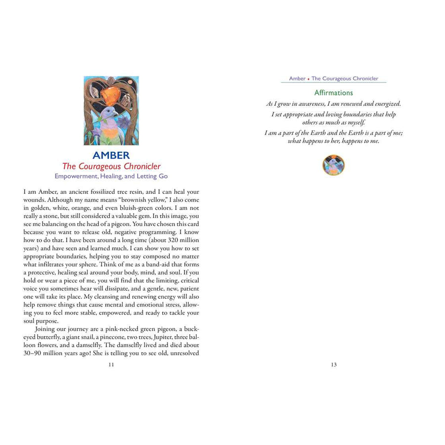 Tarot card with affirmations from Crystal Clear Oracle by Nadine Gordon-Taylor