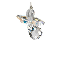 Clear crystal butterfly pendant necklace with Swarovski crystals, AB finish