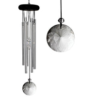 Crystal Meditation Chime by Woodstock CCMC with chrome, crystal ball, silver rods