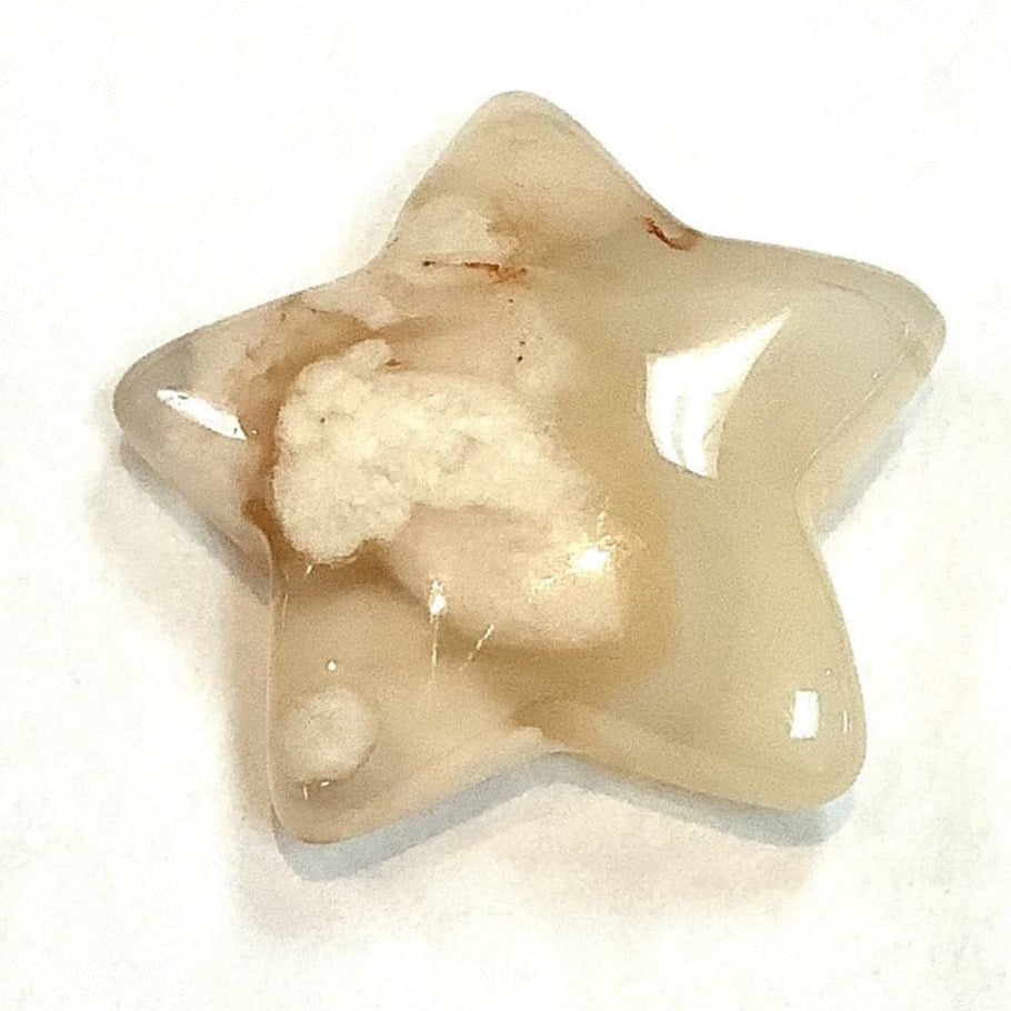 Star-shaped white soap with brown discoloration from Crystal Moon & Star C039 for reward notifications