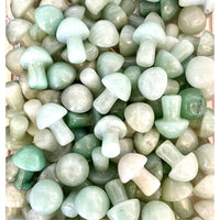 Thumbnail for Pale green and white jade mushroom beads in Crystal Mushroom C041 collection