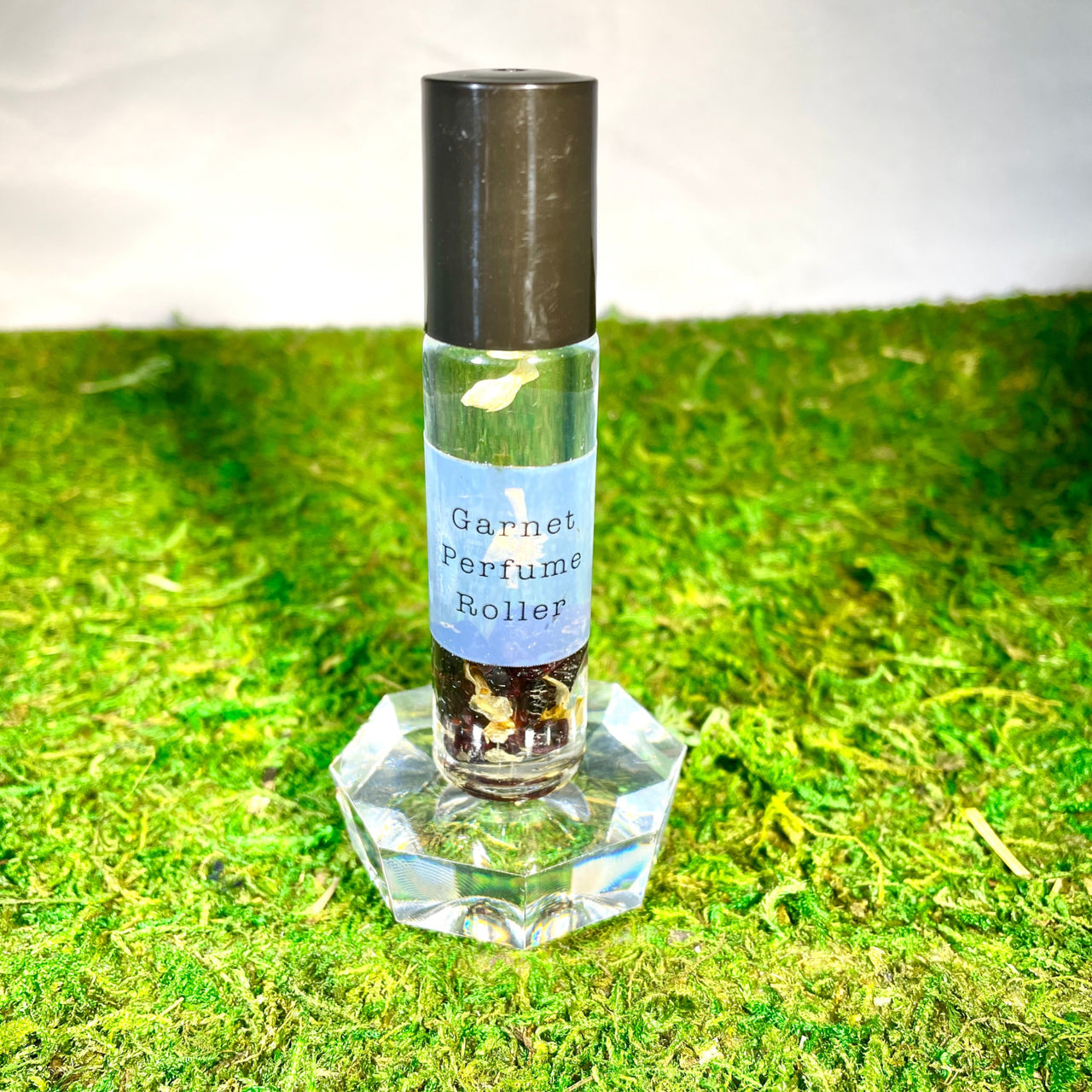 Crystal Perfume 10ml Roller #Q217 on green grass