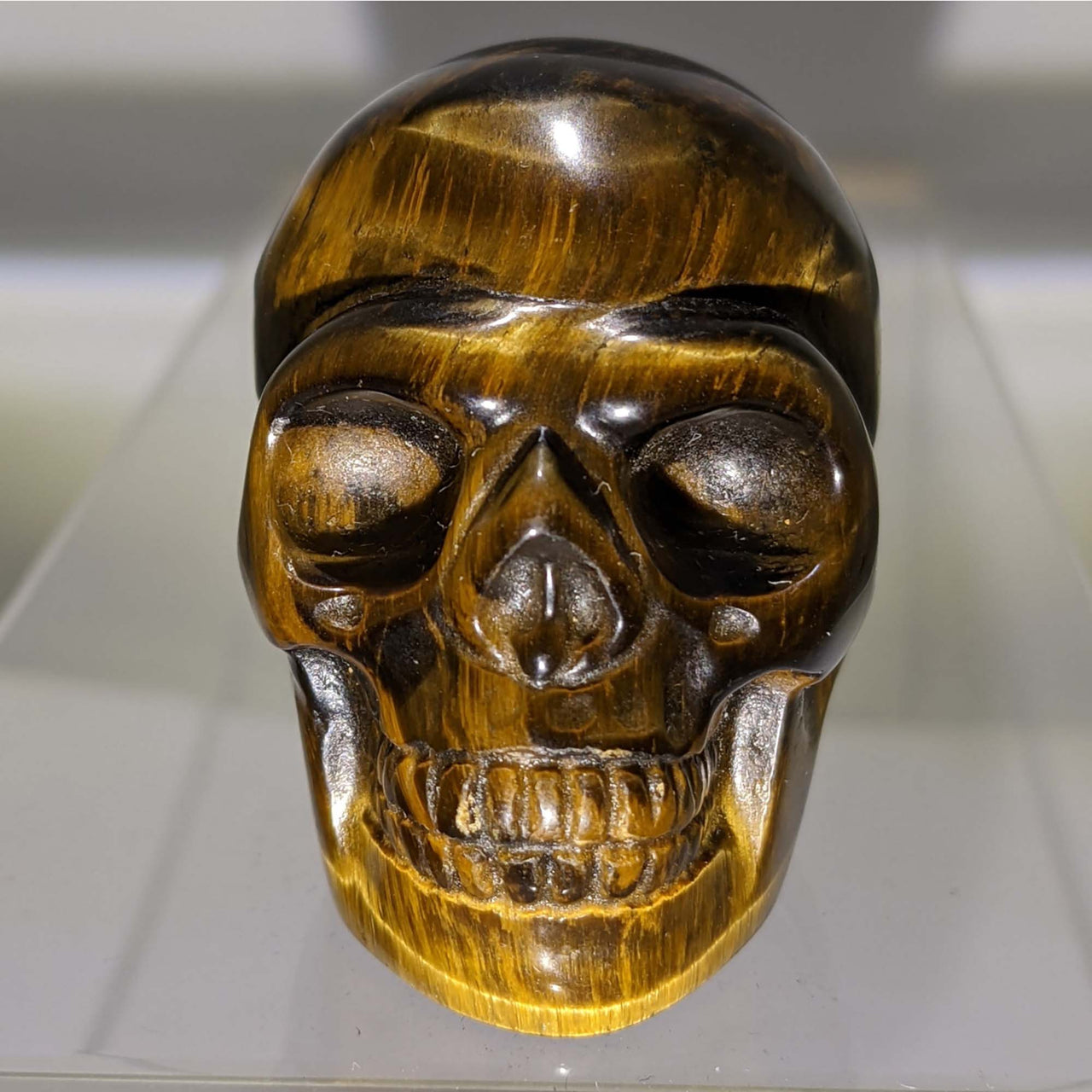 Crystal Skull Carving 1-1.5’’ featuring a detailed large skull head design