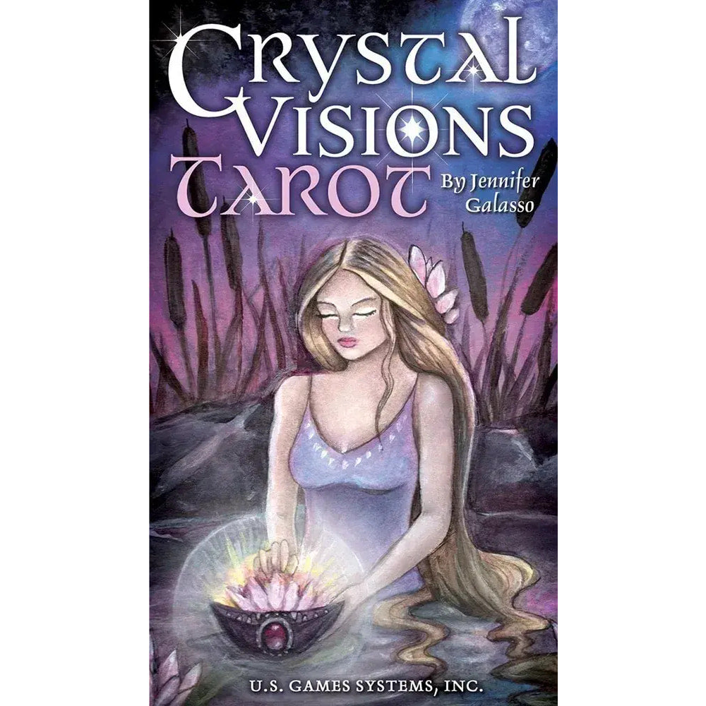 Tarot card deck box displaying mystical artwork from Crystal Visions Tarot #LV4402