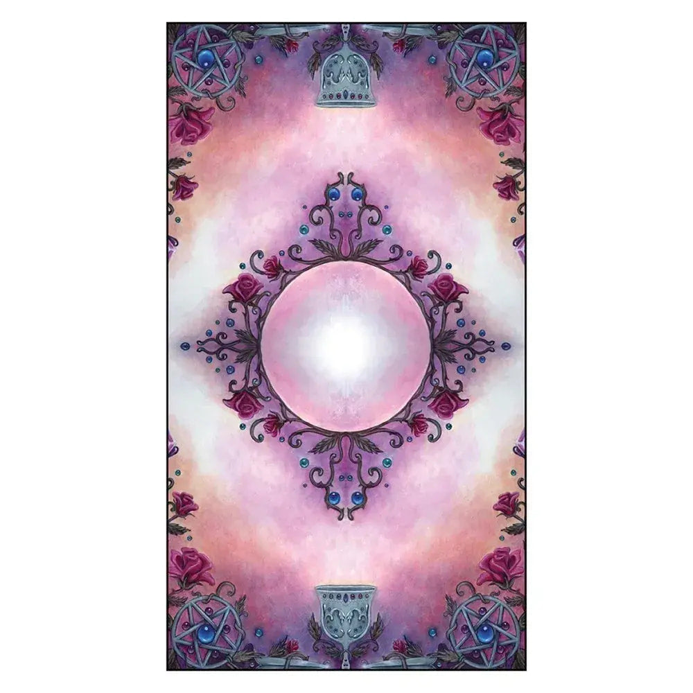 Glowing white orb with purple and blue flourishes for Crystal Visions Tarot #LV4402
