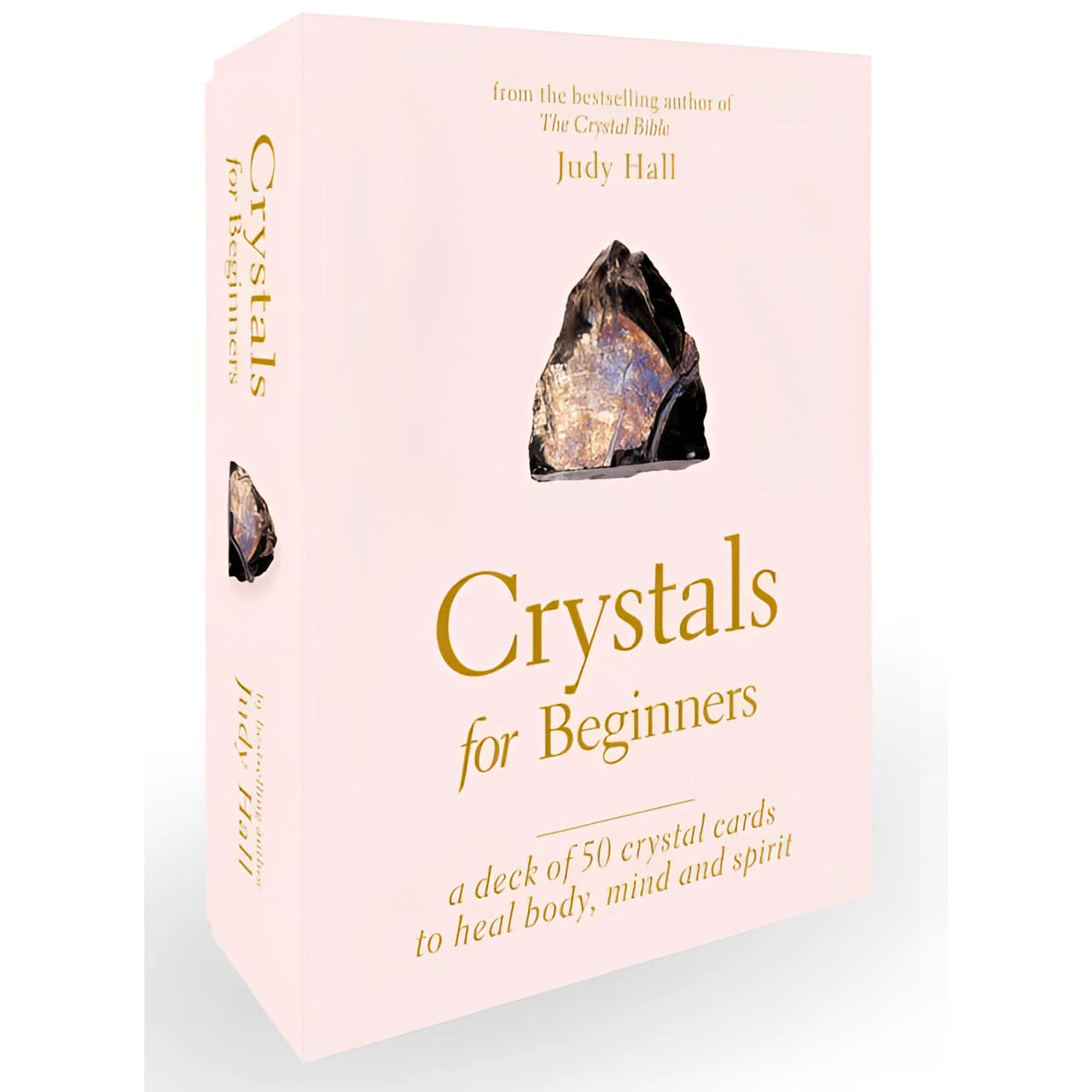 Pink Crystals for Beginners book by Judy Hall with iridescent crystal cover