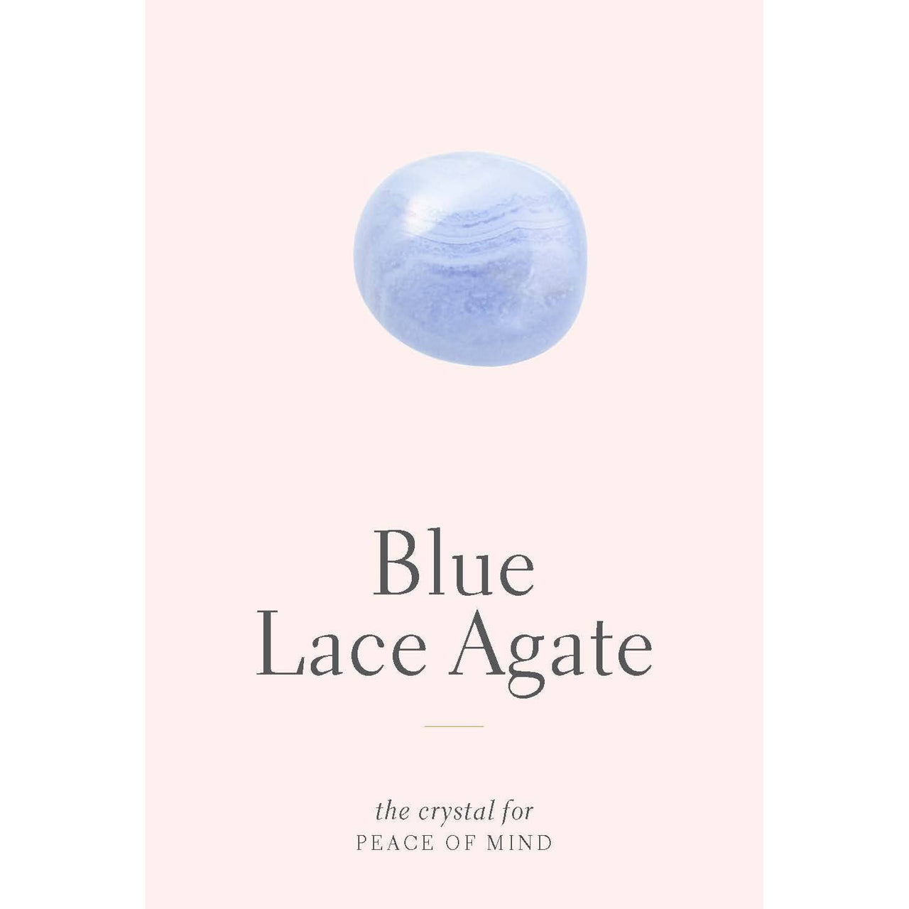 Smooth round blue lace agate stone in Crystals For Beginners Oracle Deck LV9582