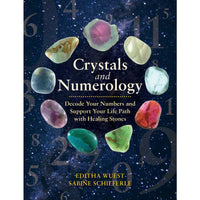 Thumbnail for Cover of Crystals and Numerology by Editha Wuest featuring crystals and numerology symbols