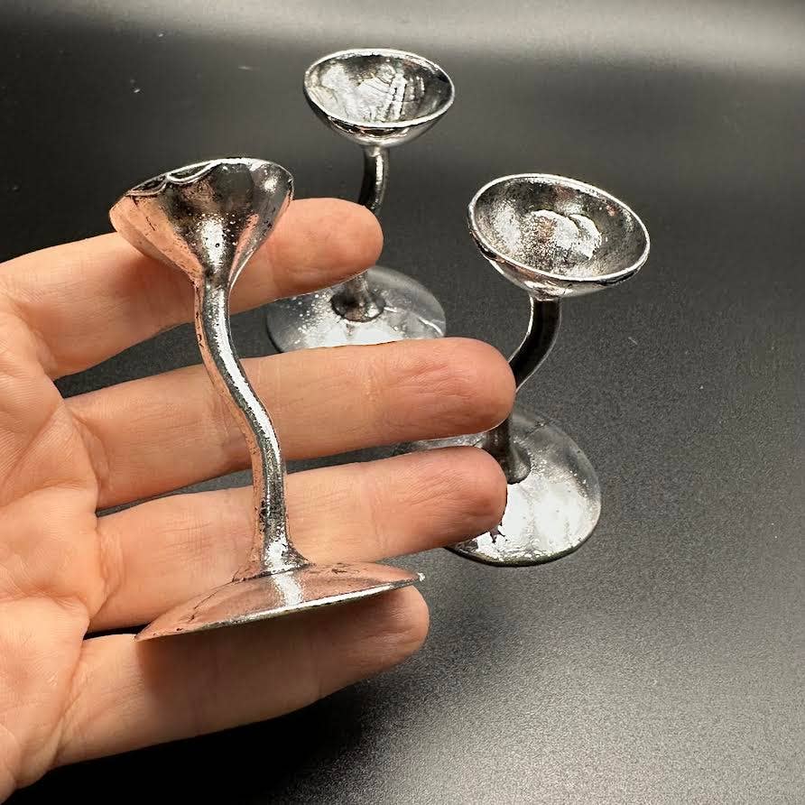 Mini Silver Chalice Sphere Holder Stand #BC0574