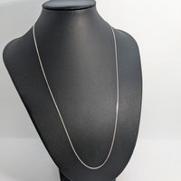 Thumbnail for Dainty Sterling Silver 18’ Necklace Chain #SK6640 on Mannequin with Libyan Desert Glass