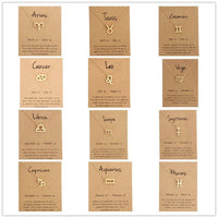 Dainty Zodiac Stainless Steel Gold Plated Necklace with Your Chosen Sign LV7396