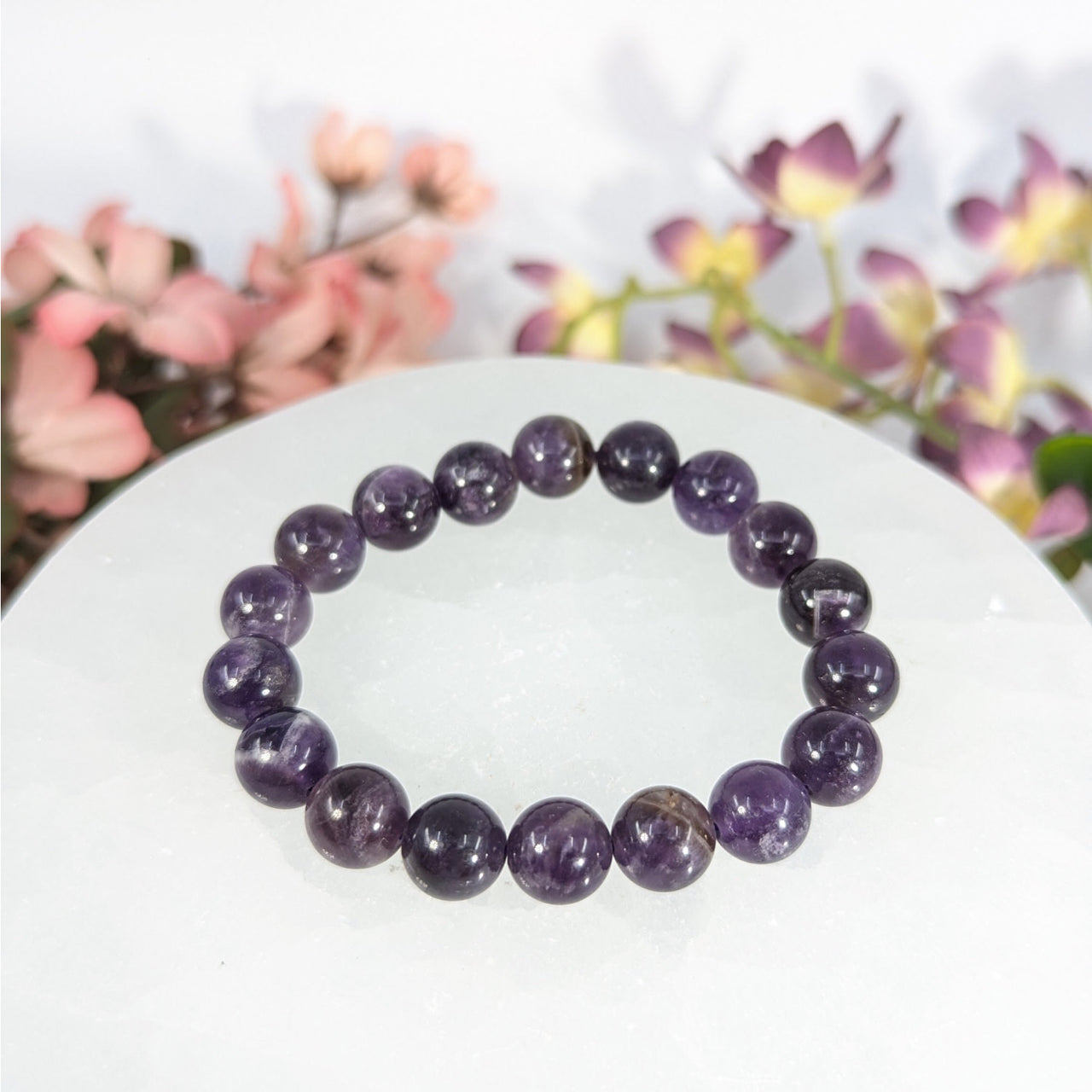 Dark Amethyst 10mm Bracelet #LV9752 - $25