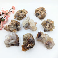 Deer Creek Fire Agate 1.5-6’’ mixed size rough translucent specimens with earthy tones