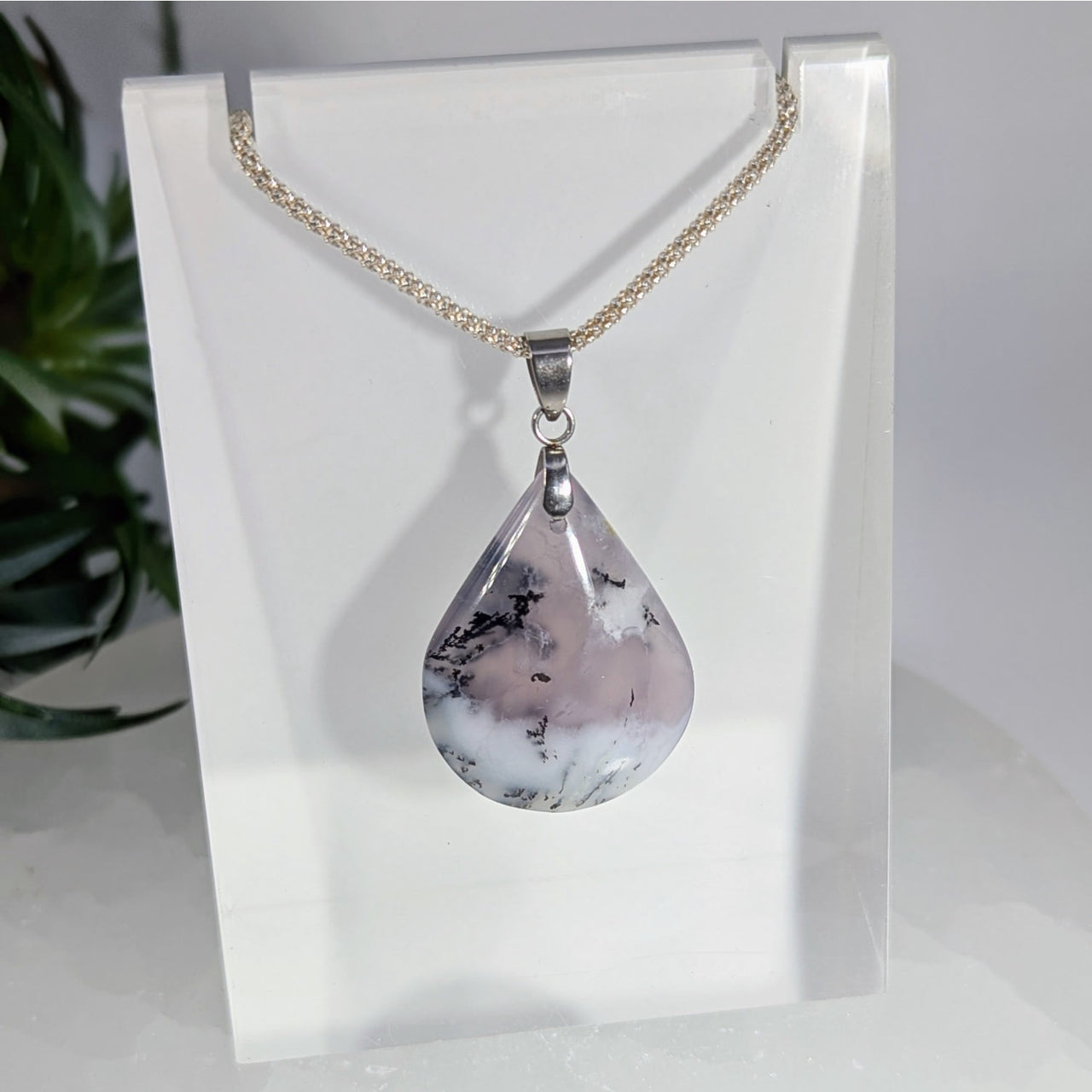 Dendritic Purple Opal 1’’ Teardrop Pendant #LV9621 $24