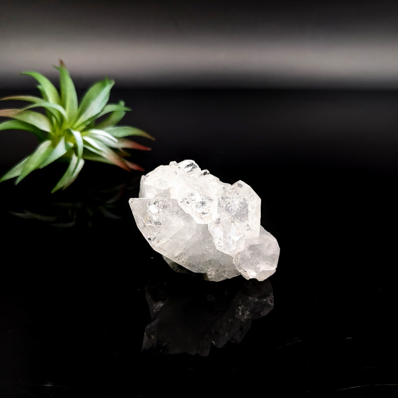 Raw Diamond Apophyllite 2.1’’ Cluster with translucent white crystalline formations