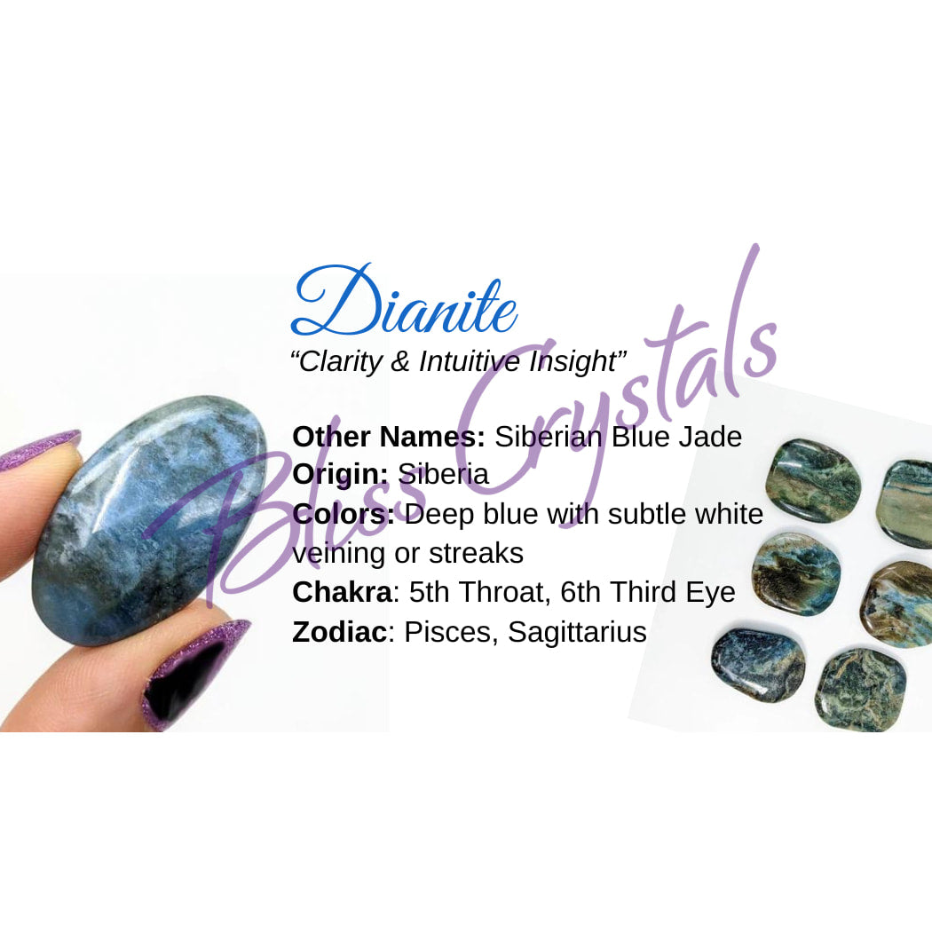 Dianite Crystal Information Card Double sided #HC186 $1.25