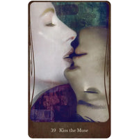 Tarot card of lips about to kiss in Divine Nature Oracle Deck LV9578