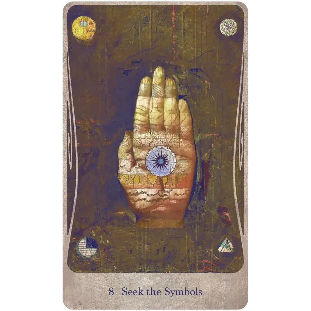 Mystical tarot card with hand, blue eye, in Divine Nature Oracle Deck LV9578