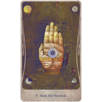 Mystical tarot card with hand, blue eye, in Divine Nature Oracle Deck LV9578