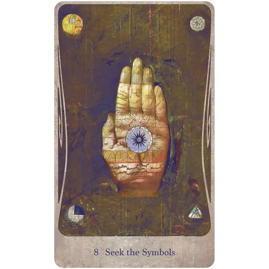 Mystical tarot card with hand, blue eye, in Divine Nature Oracle Deck LV9578