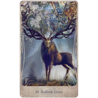 Mystical floral-antlered deer in Divine Nature Oracle Deck LV9578