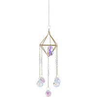 Double Pyramid Diamond Crystal Prism Suncatcher – 9”