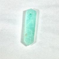 Thumbnail for Elongated aqua-colored double terminated crystal hexagonal DT Wand Pendant #J899