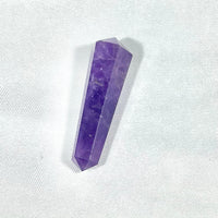 Thumbnail for Purple Amethyst Double Terminated Drilled Point DT Wand Pendant #J899