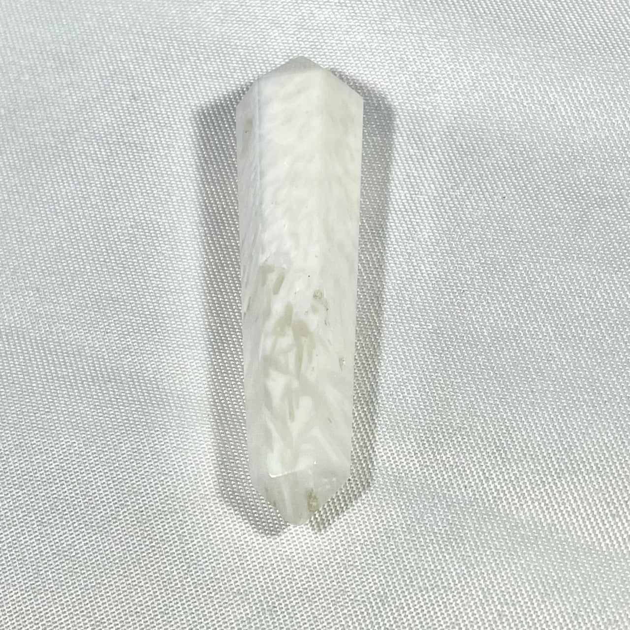 Clear Quartz Double Terminated Drilled Point Hexagonal Wand Pendant #J899