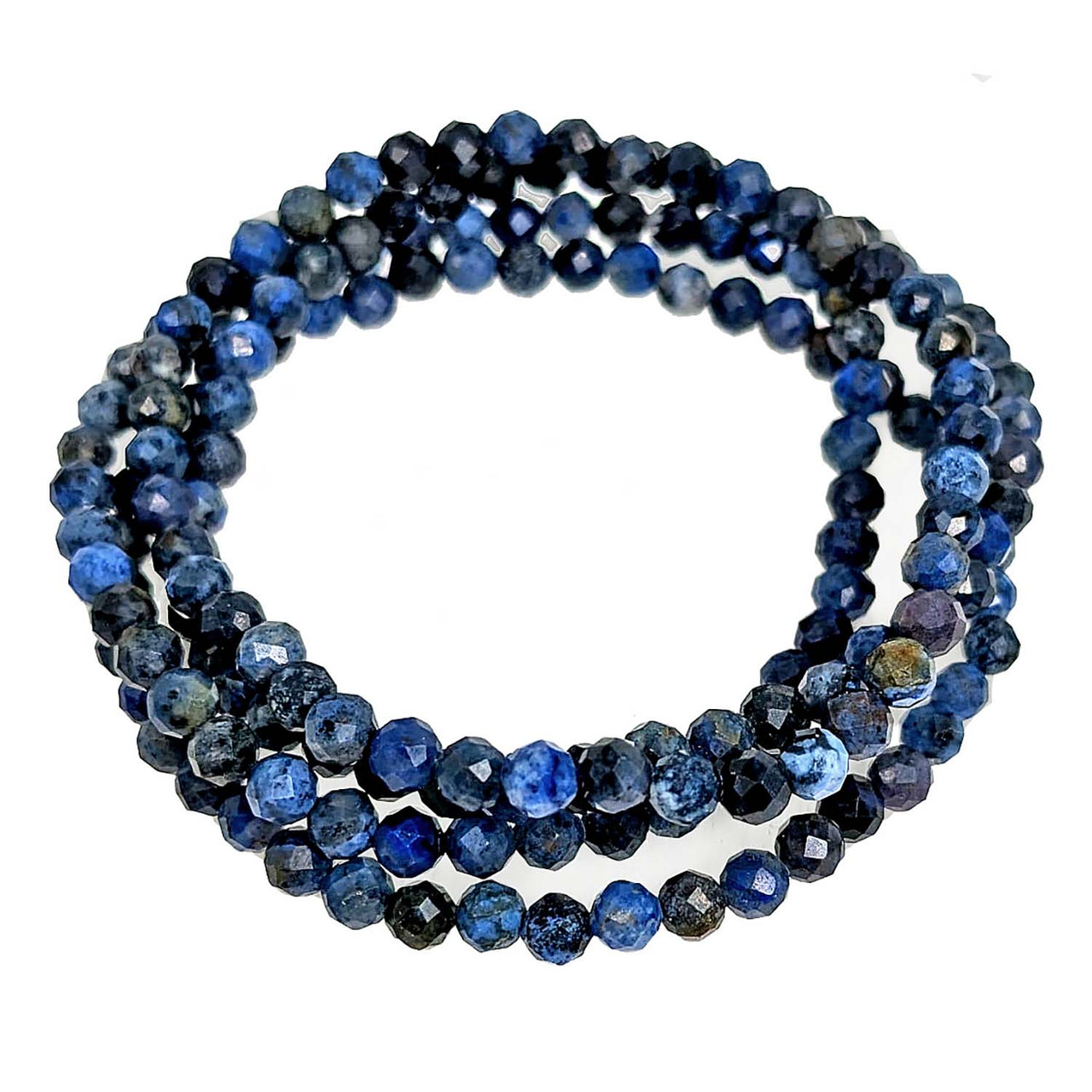 Dumortierite 4 mm Faceted Bracelet aka Blue Quartz #LV2418