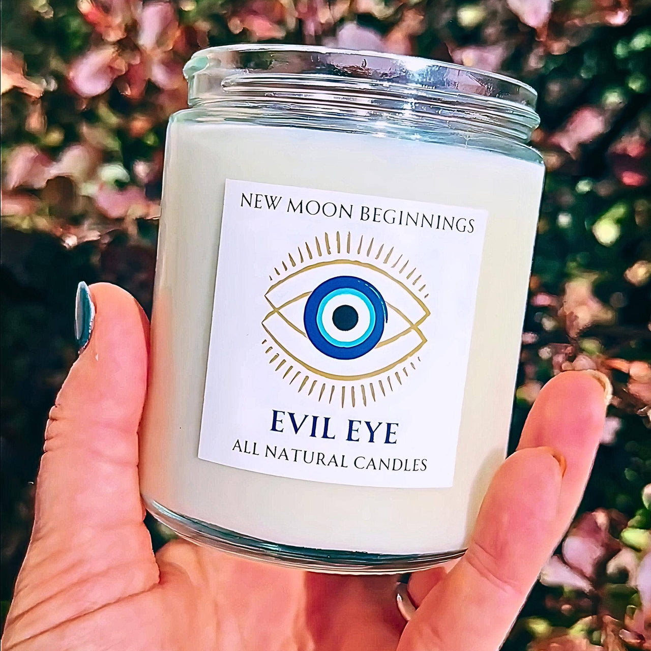 Evil Eye Protection Candle 9oz Glass Jar Soy Candle #LV5592