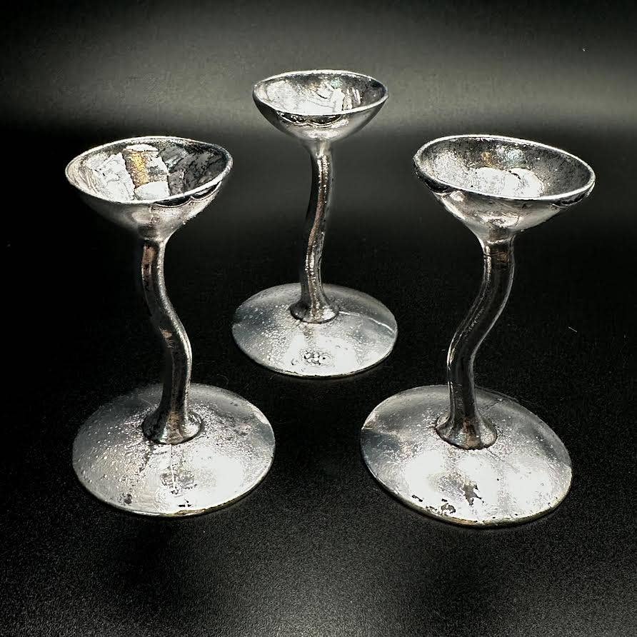 Mini Silver Chalice Sphere Holder Stand #BC0574