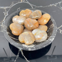 Peach Moonstone Mini Puffy Heart #BC0573